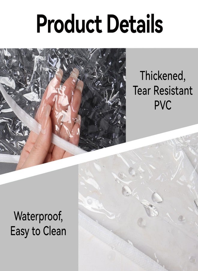 Klmnop Clear Plastic Loveseat Cover 84" W x 40" D x 36" RH x 18" FH, Water Resistant Sofa Protector Cove for Pets Scratch(Clear) - Image 5